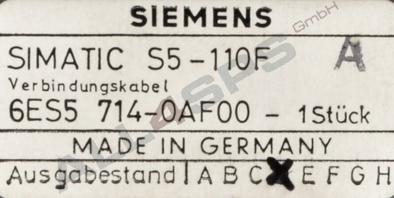 SIEMENS SIMATIC S5, VERBINDUNGSKABEL, 6ES5714-0AF00