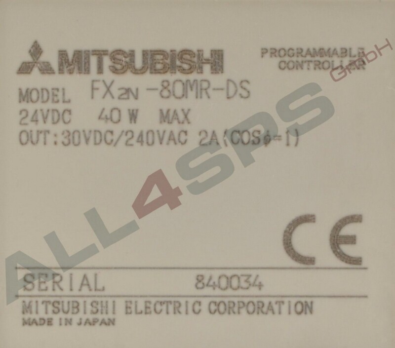 MITSUBISHI MELSEC PROGRAMMABLE CONTROLLER, FX2N-80MR-DS