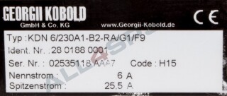 GREGORII KOBOLD DIGITALER SERVOVERSTRKER, KDN6/230A1-B2-RA/G1/F9