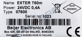 BEIJER TOUCH PANEL, EXTER T60M, 07600