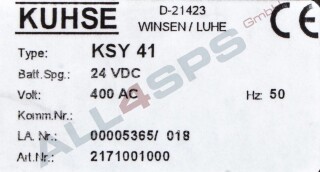 KUHSE KSY 41 SYNCHRONISIERGERT, 24 VDC, 2171001000