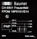 BAUMER RETRO-REFLECTIVE SENSOR, FPDM 16P5101/S14 USED (US)