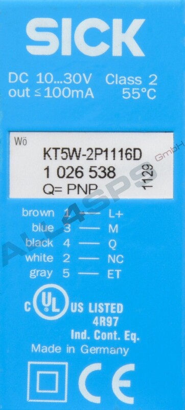 SICK KONTRASTSENSOR, KT5W-2P1116D