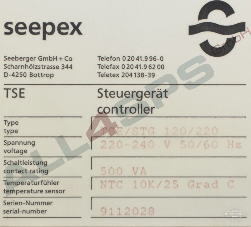SEEPEX TSE CONTROLLER, TSE/STG 120/220