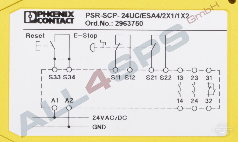 Phoenix Contact Safety Relay PSR-SCP-24UC/ESA4/2X1/1X2-2963750 