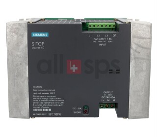 SITOP POWER 40, BASIC LINE STABILIZED POWER SUPPLY,...