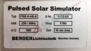 BERGER LICHTTECHNIK PULSED SOLAR SIMULATOR, PSS8-HS-E