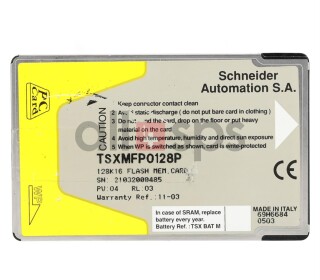 SCHNEIDER AUTOMATION (AEG) 128K16 MEMORY CARD, TSXMFP0128P