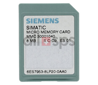 SIMATIC S7, MICRO MEMORY CARD, 8 MBYTE, 6ES7953-8LP20-0AA0