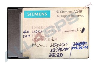 SINUMERIK 840D SYSTEMSOFTWARE NCU 572 AUF PCMCIA-CARD; SW-ST. 3.2, 6FC5250-3AX20-2AH0