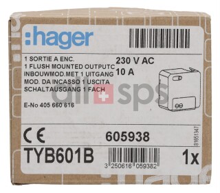 HAGER OUTPUT MODULE, TYB601B NEW (NO)