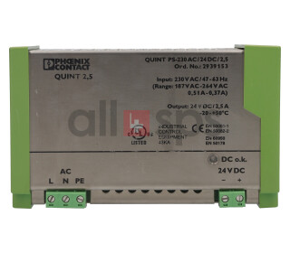 PHOENIX CONTACT STROMVERSORGUNG QUINT-PS-230AC/24DC/ 2,5,...