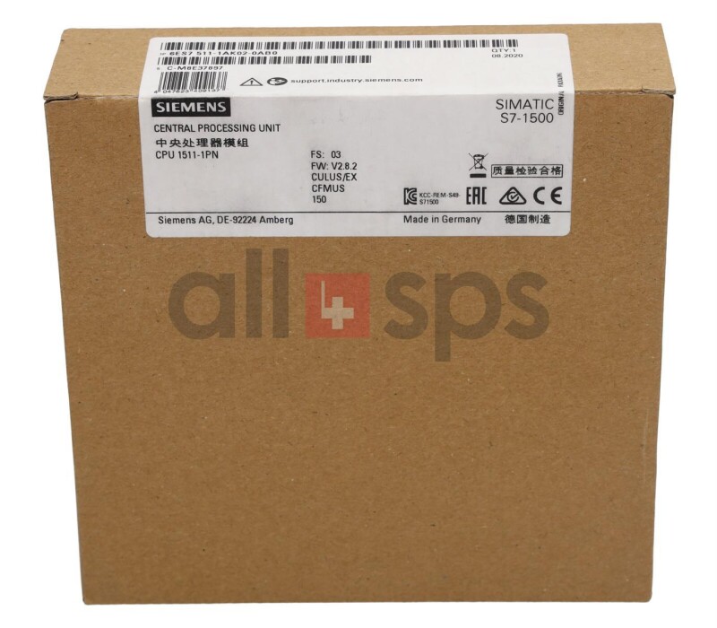 6ES7511-1AK02-0AB0 S7-1500 express delivery fast 409.50 CHF