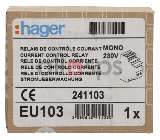 HAGER CONTROL RELAY, EU103 NEW (NO)