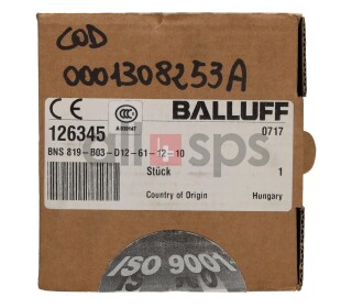 BALLUFF MECH. CAM SWITCH BNS0287, BNS 819-B03-D12-61-12-10