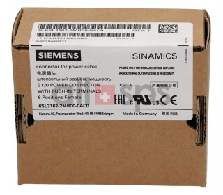 SINAMICS S120 POWER CONNECTOR C-/D-TYPE - 6SL3162-2MB00-0AC0 NEW SEALED (NS)