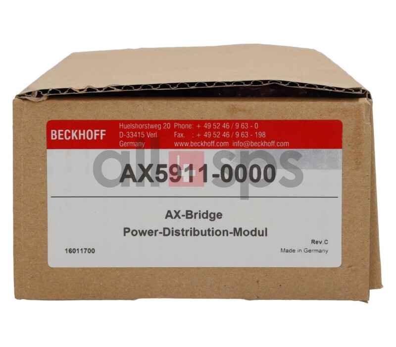 BECKHOFF POWER DISTRIBUTION MODUL, AX BRIDGE, AX5911-0000