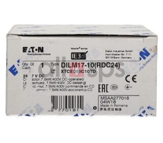 EATON CONTACTOR, DILM17-10