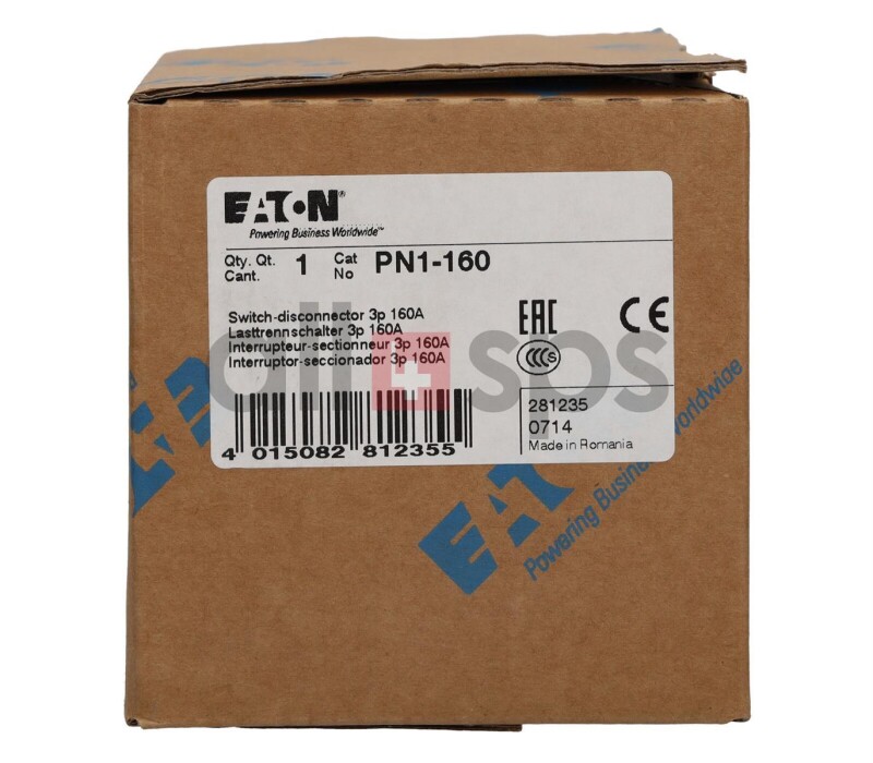 EATON SWITCH-DISCONNECTOR, 281235, PN1-160