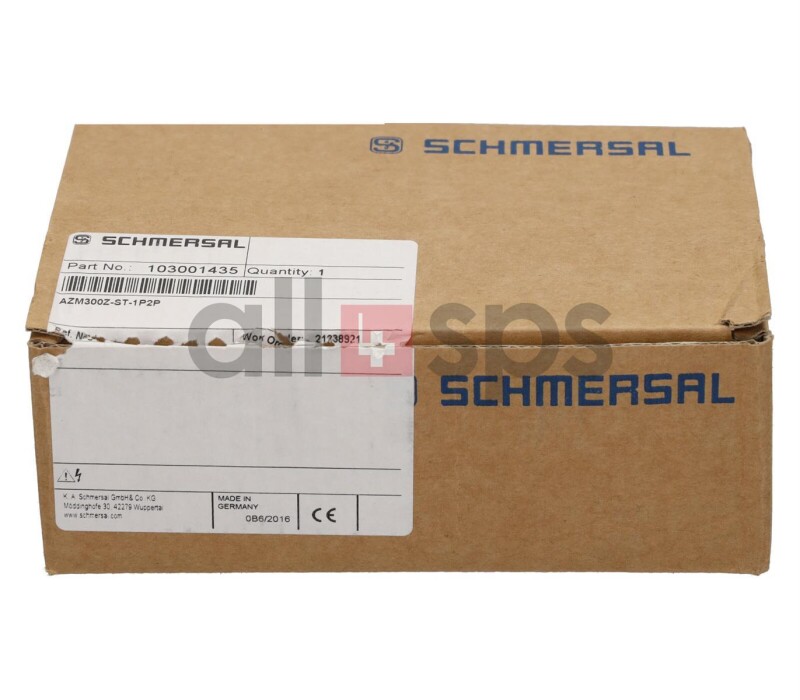 SCHMERSAL SOLENOID INTERLOCK AZM300Z-ST-1P2P, 103001435