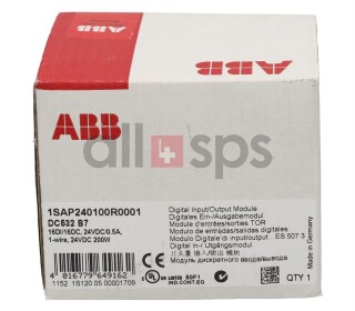 ABB DIGITAL INPUT/OUTPUT MODULE DC532 - 1SAP240100R0001 NEW SEALED (NS)