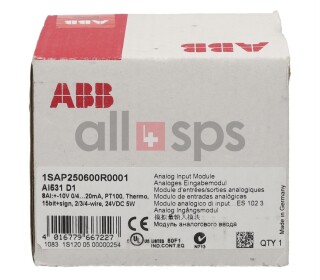 ABB ANALOGES EINGABEMODUL AI531, 1SAP250600R0001