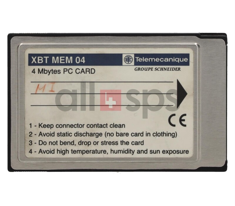 TELEMECANIQUE MEMORY CARD PCMCIA, XBT MEM 04