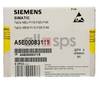 SIMATIC HMI KEYCONTROLLER PANEL PC FI 15/25/45 - A5E00083119 NEW SEALED (NS)