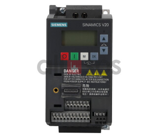SINAMICS V20 1AC200-240V RATED POWER 0,55KW, 6SL3210-5BB15-5BV1 USED (US)