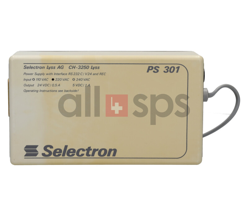 SELECTRON POWER SUPPLY W. INTERFACE, PS 301