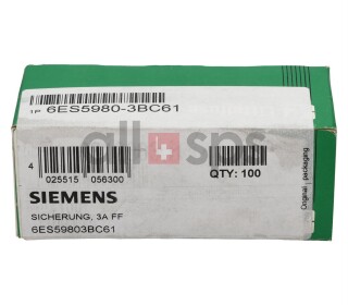 1 PACK SIMATIC S5 SICHERUNG 3A, 6ES5980-3BC61