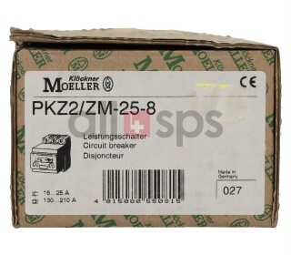 MOELLER CIRCUIT BREAKER, PKZ2/ZM-25-8