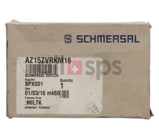 SCHMERSAL SAFETY SWITCH, 101153619, AZ 15 VRK-M16 NEW (NO)