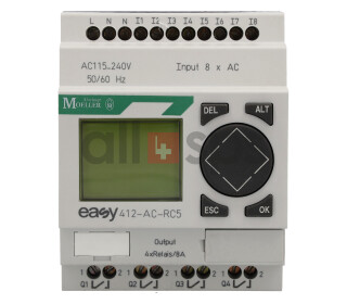 MOELLER CONTROL RELAY, EASY412-AC-RC5 USED (US)