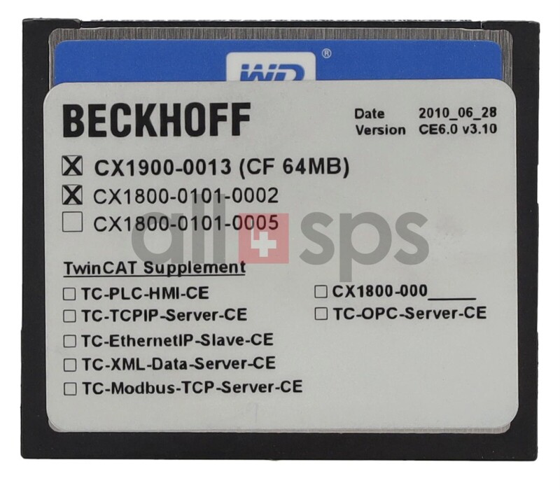 BECKHOFF SPEICHERKARTE 64MB, CX1800-0101-0002 - CX1900-0013