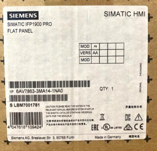 SIMATIC IFP1900 PRO 19 FLAT PANEL - 6AV7863-3MA14-1NA0