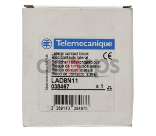TELEMECANIQUE AUXILIARY CONTACT BLOCK - LAD8N11