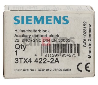 SIEMENS HILFSSCHALTERBLOCK - 3TX4 422-2A NEW (NO)