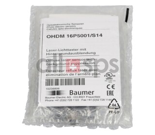 BAUMER DIFFUSE SENSOR, OHDM 16P5001/S14 NEW SEALED (NS)