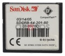 SANDISK COMPACTFLASH, 64MB - SDCFB-64-201-80