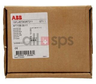 ABB 3-PHASE CONTACTOR, AF110B-30-11-72 - 1SFL457063R7211