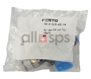 FESTO SHUT-OFF VALVE, 153473 - HE-2-3/8-QS-10